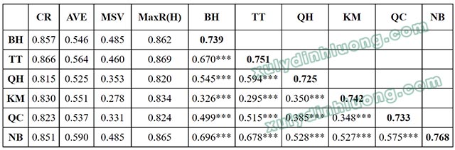 kiem tra reliability va validity cfa amos