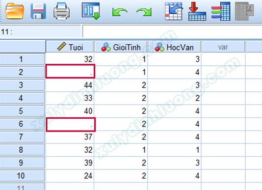 Xử lý giá trị khuyết Missing Value