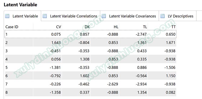 Phân tích mô hình ước lượng trên SMARTPLS