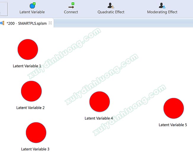 Cách vẽ mô hình đường dẫn trên SMARTPLS