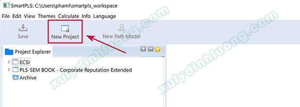 Cách vẽ mô hình đường dẫn trên SMARTPLS