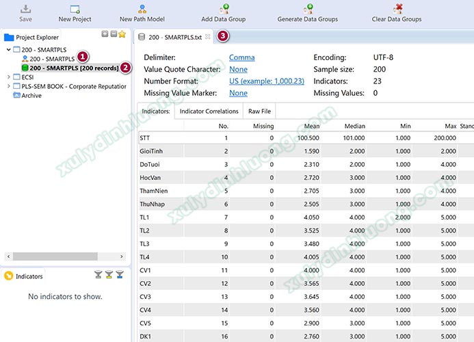 Cách vẽ mô hình đường dẫn trên SMARTPLS