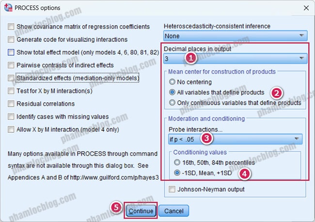 cách chạy biến điều tiết trong spss