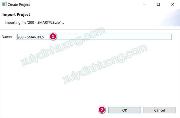 Mở và xuất file dữ liệu SMARTPLS