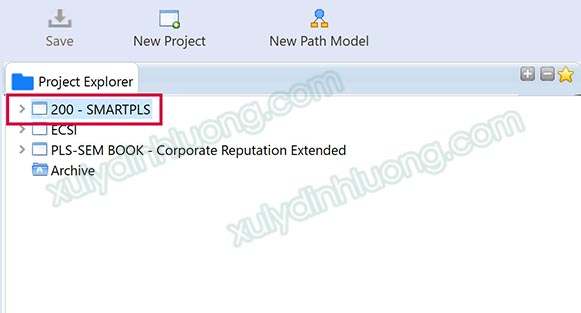 Mở và xuất file dữ liệu SMARTPLS
