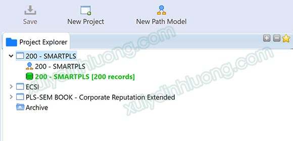 Mở và xuất file dữ liệu SMARTPLS