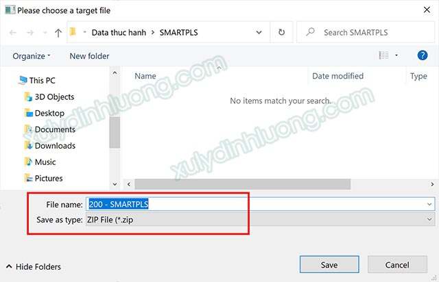 Mở và xuất file dữ liệu SMARTPLS