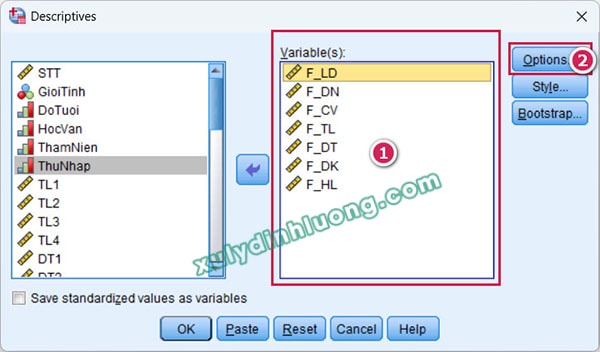 skewness va kurtosis trong spss