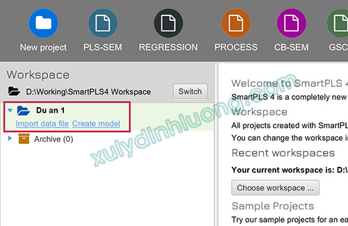 cách nhập dữ liệu vào smartpls4