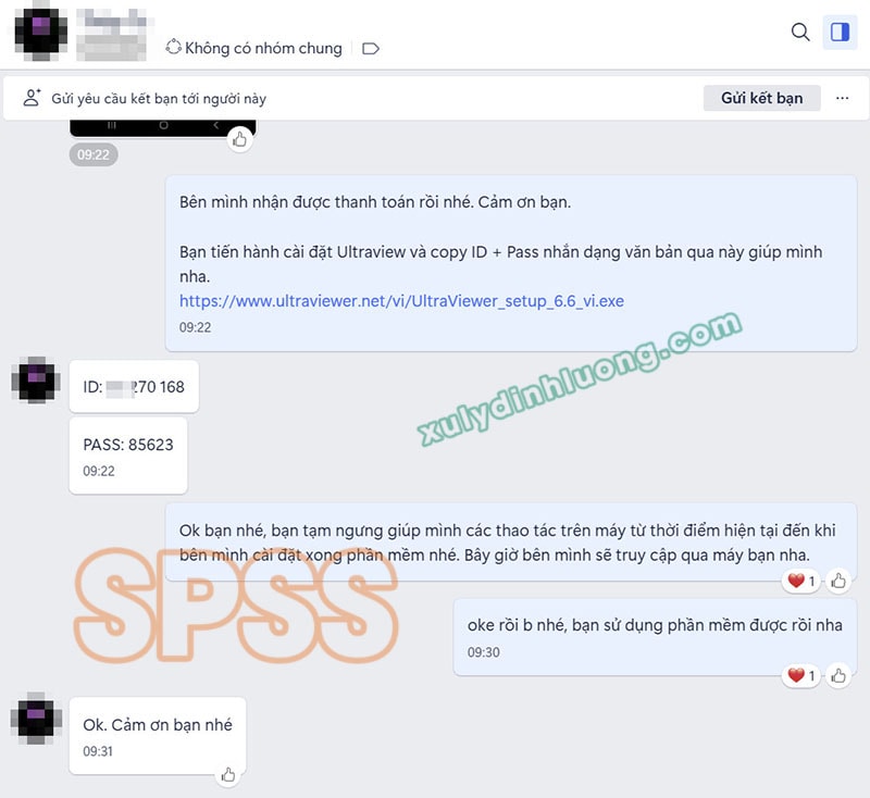 Minh chứng trao đổi và cài đặt SMARTPLS thành công